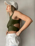 'Ulani' Cutout Round Neck Tank Top - Celes Fashion